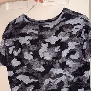 Camo lululemon athletica Black and Gray Camo Crop Top